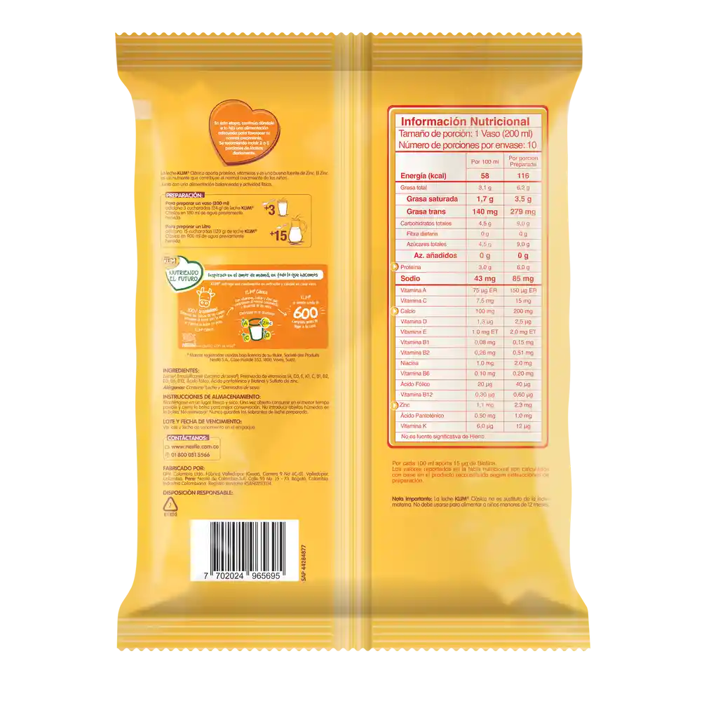 Leche en polvo KLIM Clásica x 240g