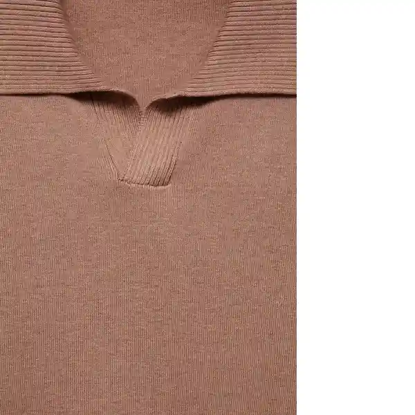 Camisa Polo Lino Nude Talla L Hombre Mango