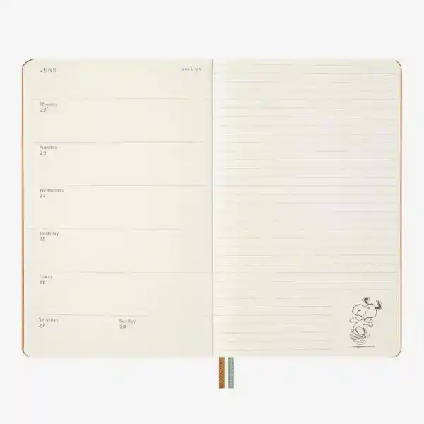 Moleskine Agenda Semanal Snoopy na Grande Hc 2026