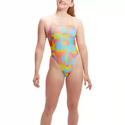 Vestido de Bano Allover Digital V-back Mujer Multicolor-30