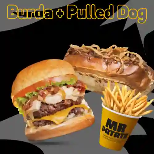 Duo Burger Burda + Perro Pulled