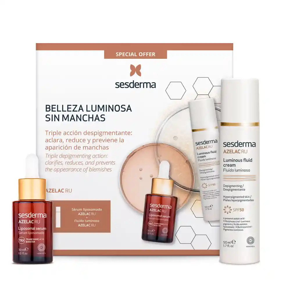Sesderma Fluido Luminoso Azelac RU + Fluido Liposomado Azelac RU