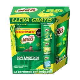Bebida en polvo MILO x 440g gratis Lata Coleccionable