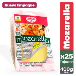 Alpina Queso Mozarella 25 Tajadas 400 g