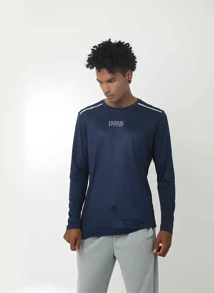 Camiseta Mc M-azul Oscu