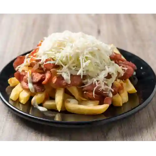 Salchipapas rancherita