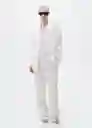 Blazer Americana Moscova Blanco Talla M Mujer Mango