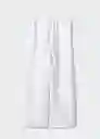 Pantalón Linen Blanco Talla 18 Mujer Mango