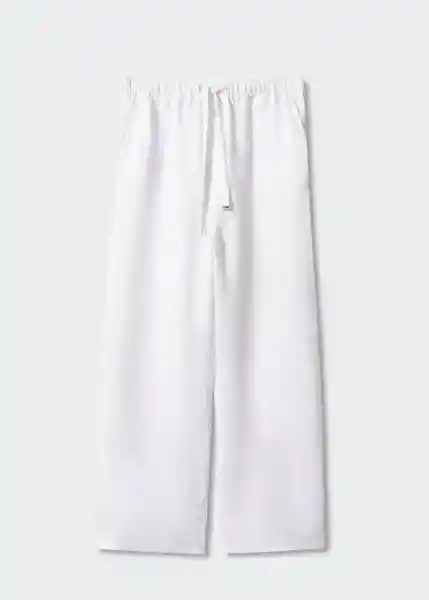 Pantalón Linen Blanco Talla 18 Mujer Mango