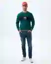 Buzo Hombre Verde Talla XL 889f005 Americanino