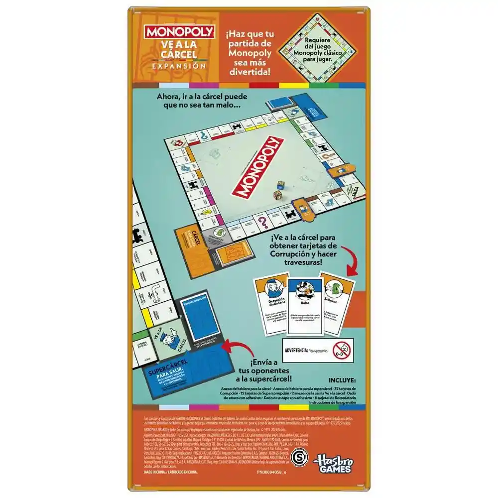Juego de Mesa Monopoly Expansión Ve a La Cárcel Hasbro Gaming
