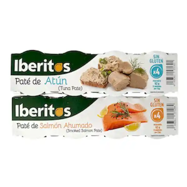 Iberitos Paté de Salmón Ahumado y Atún Artesanales Sin Gluten