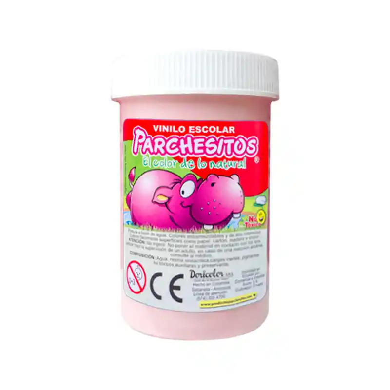 Parchesitos Vinilo Escolar Color Rosado