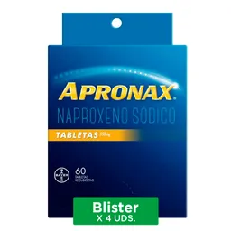 Apronax Naproxeno Sodico Blister Tabletas (550 mg).