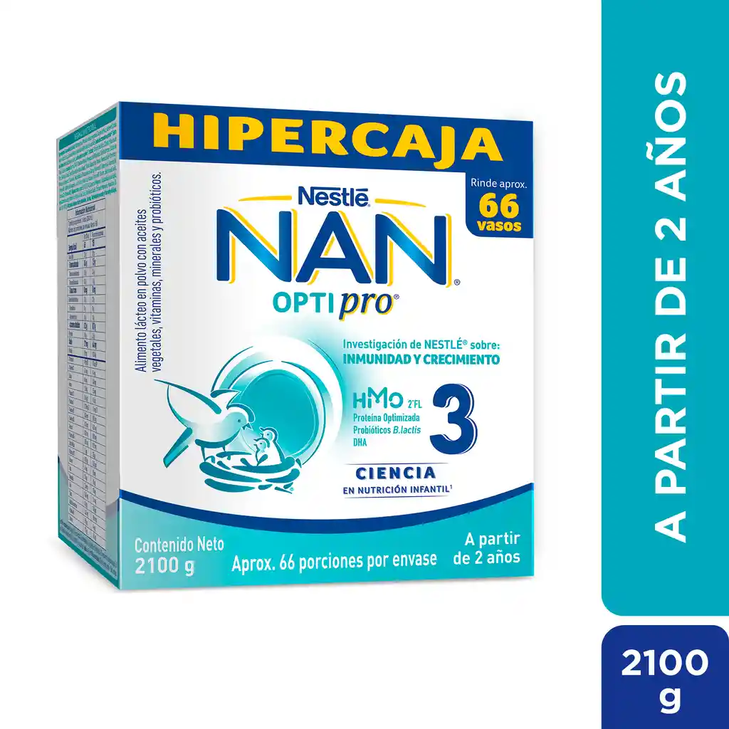 Alimento lácteo NAN OPTIPRO 3 x 2100 g
