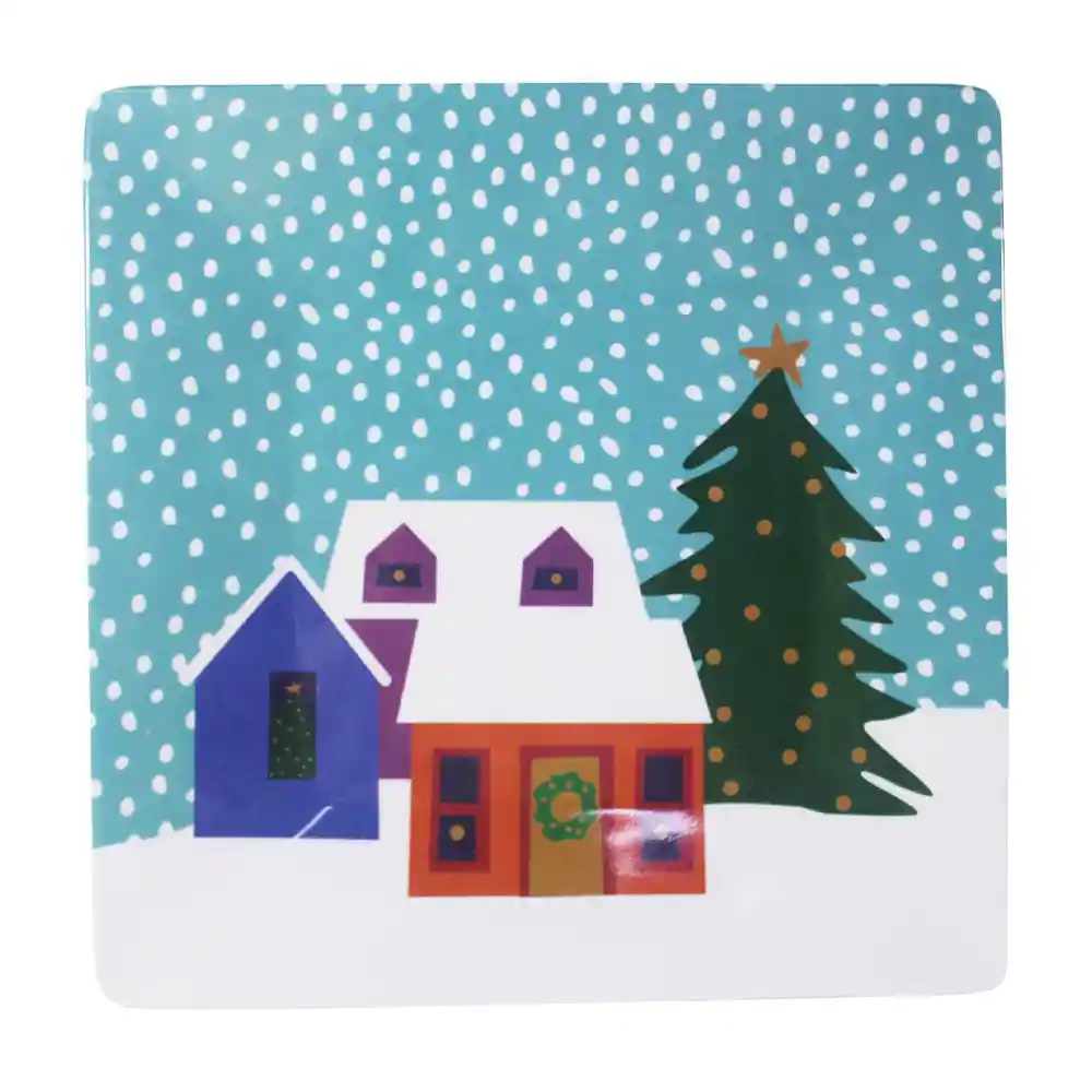 Plato Navidad Diseño Casas Krea