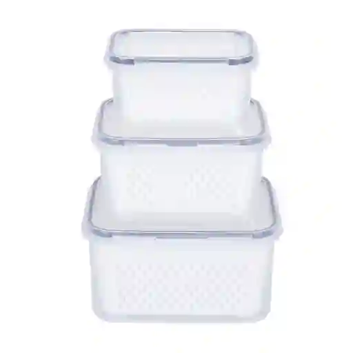 Set Contenedores Krea Dúo Fresh Con Cesta 3und