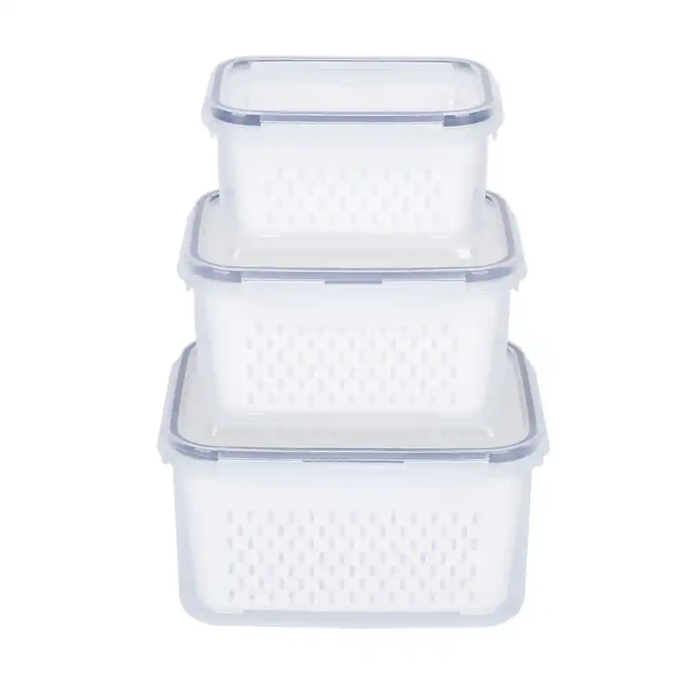 Set Contenedores Krea Dúo Fresh Con Cesta 3und