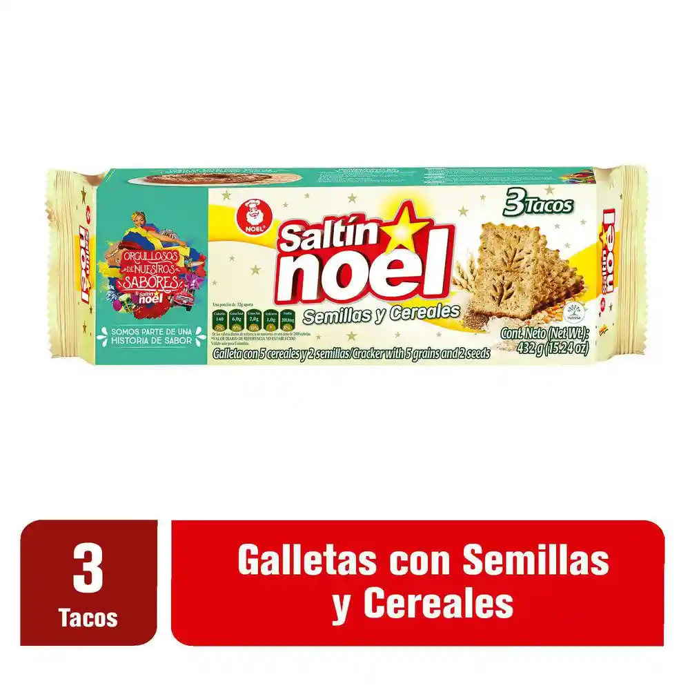 Saltin Noel Galletas con Semillas y Cereales
