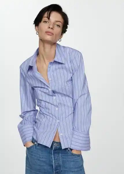 Camisa Blues Offwhite Talla S Mujer Mango