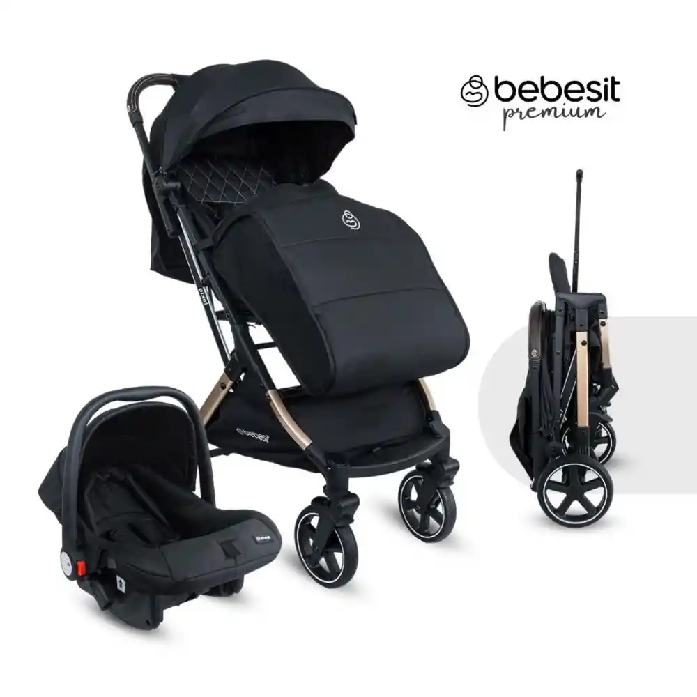 Bebesit Coche Travel System Compacto Pixel Black