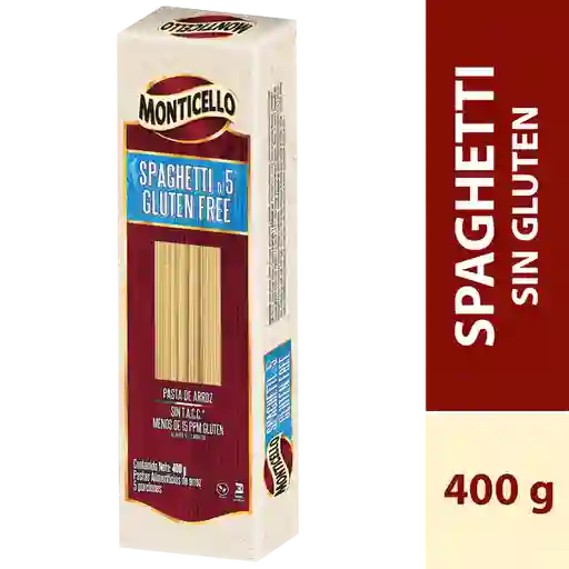 Monticello Pasta Spaghetti de Arroz N 5 sin Gluten