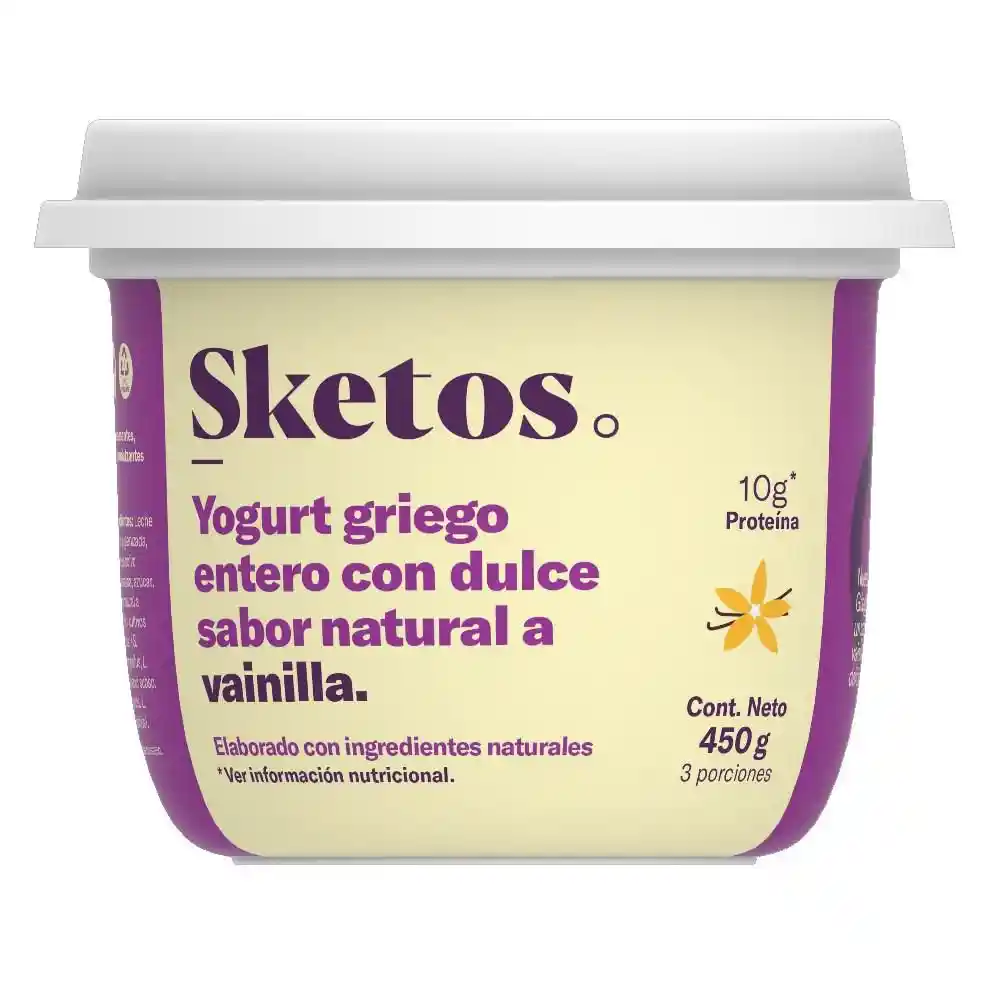Yogurt Griego Entero Vainilla Sketos