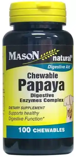 Mason Natural Masticable Encimas Digestivas Sabor Papaya