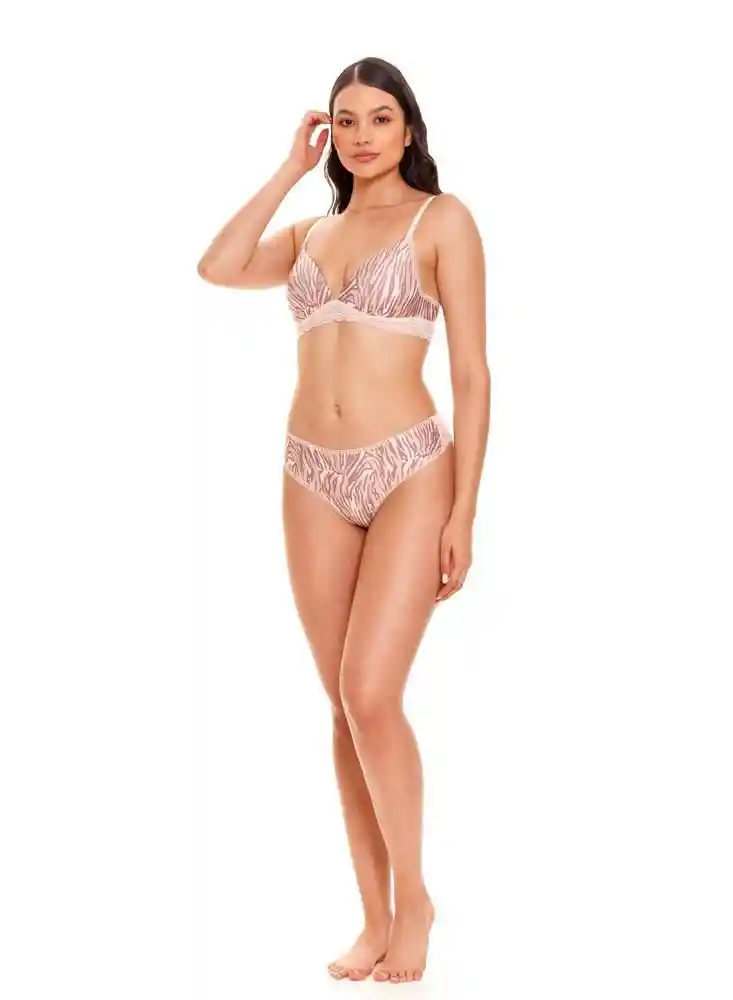 Brasier Triangular Encaje en Base 34b - Rosado