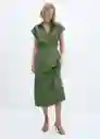 Vestido Ponsa-W Musgo Talla L Mujer Mango