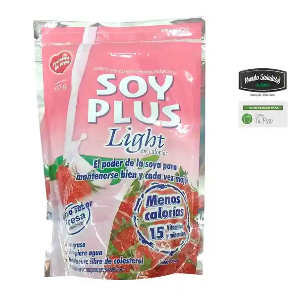 Soy Plus Bebida de Soya Light Fresa en Polvo