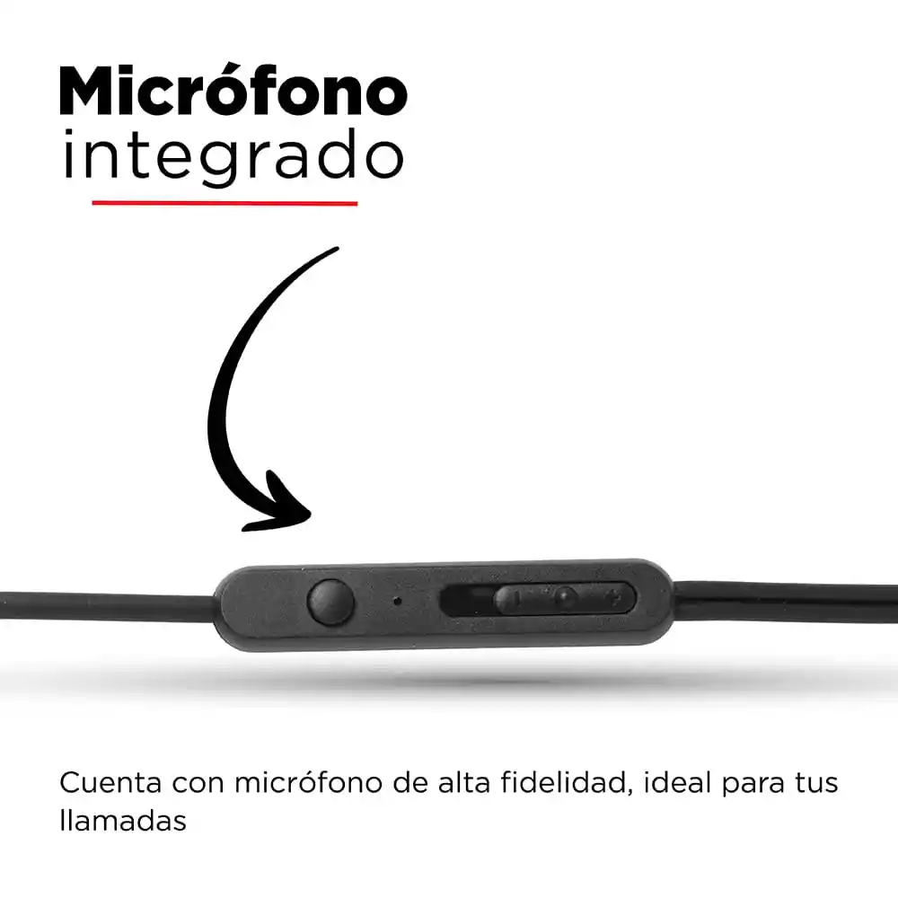 Miniso Audífonos de Cable Clásico Negro 1.2 m