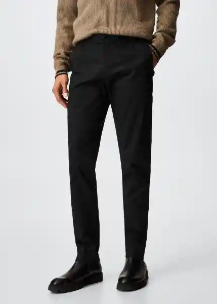 Pantalón Graham Negro Talla 38 Hombre Mango