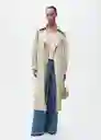 Abrigo Trench Class Beige Talla XL Mujer Mango