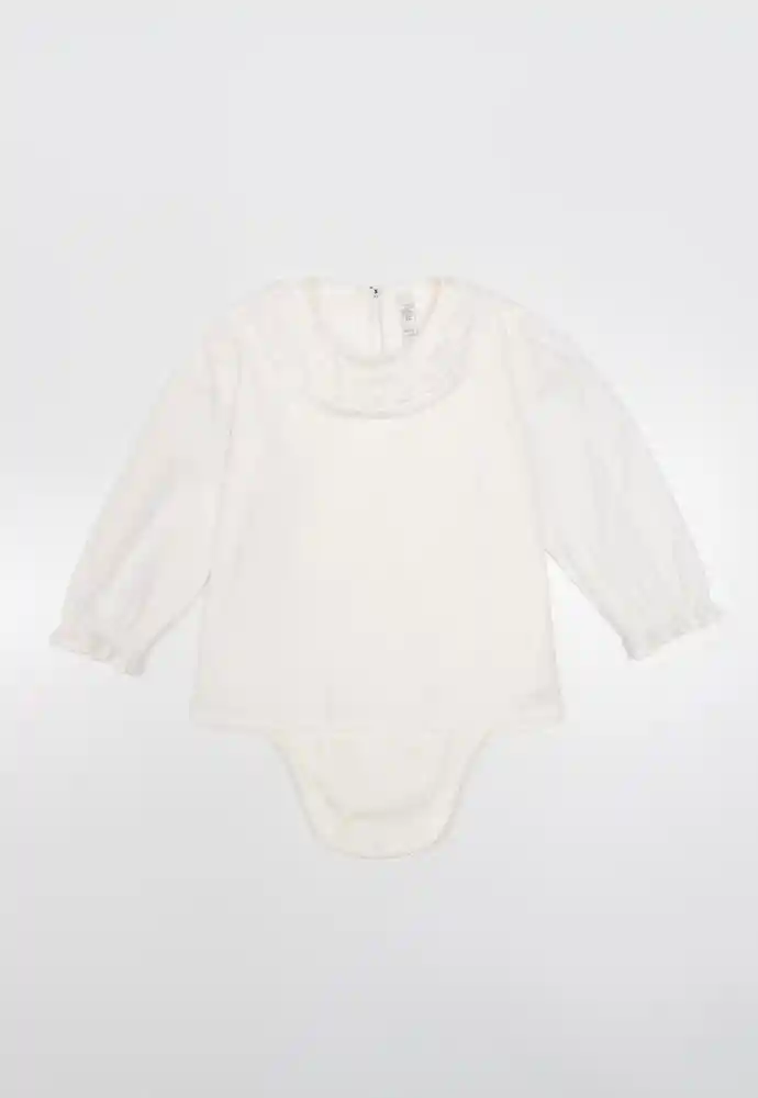 Body Manga Larga 18/24mese-ivory