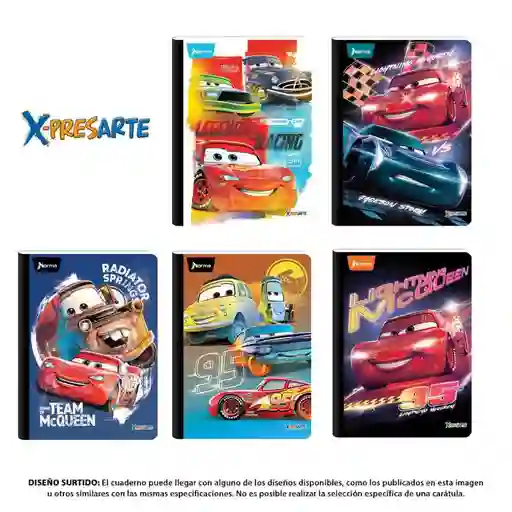 Cuaderno. Cars Cuadriculado 100 Hojas Cosido Cuadernos Norma