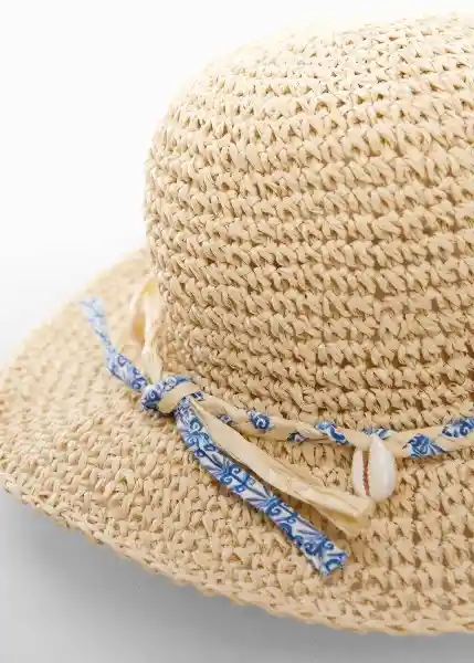 Sombrero Conchas Arena Talla 98 Niñas Mango