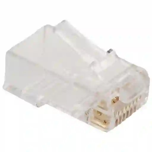 Plug Rj45 de 8 Contactos Cat 5e Para Cable Redondo