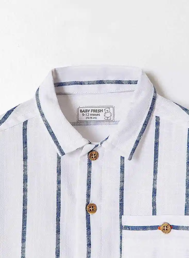 Camisa Manga Corta 5t-rayas