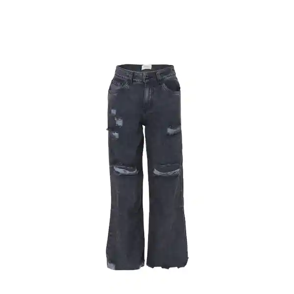 Jeans Wide Preston Negro Talla 8