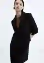 Abrigo Dali Negro Talla 26 Mujer Mango