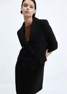 Abrigo Dali Negro Talla 26 Mujer Mango