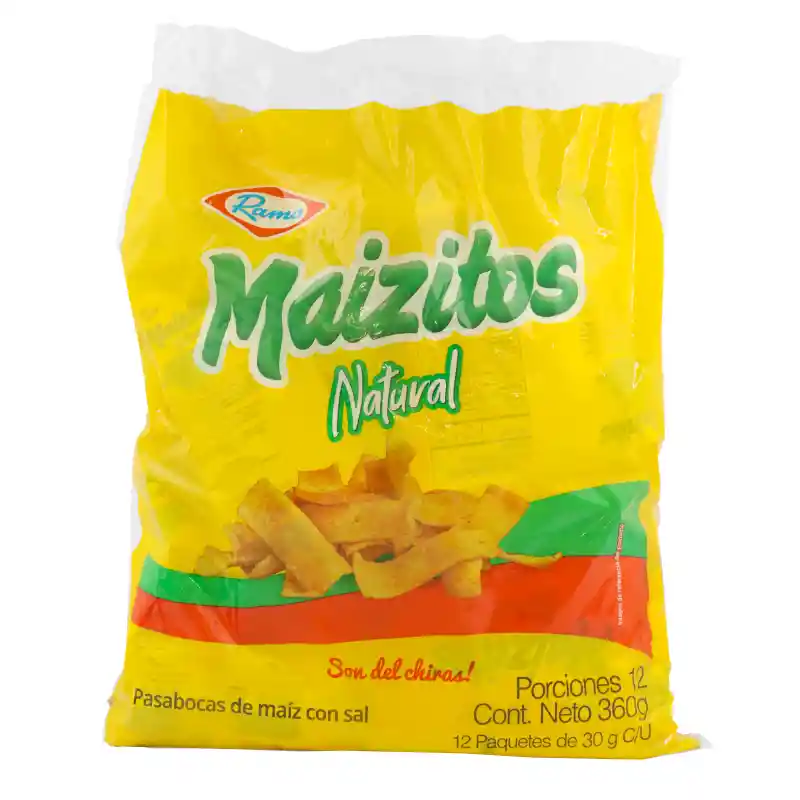 Maizitos Ramo Multipack x 12 Unds. 360 g. Sabor Natural