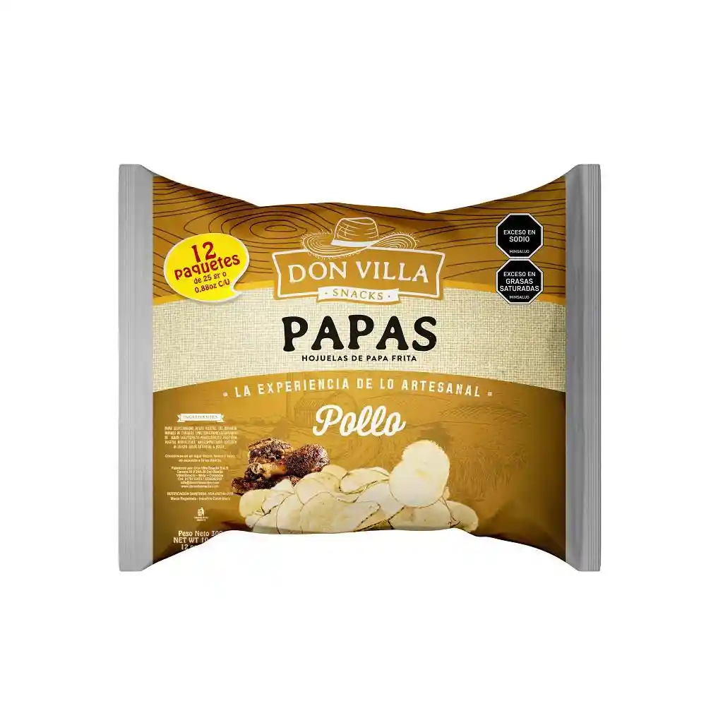 Papa Don Villa Snacks Papas Pollo (300 Gr)