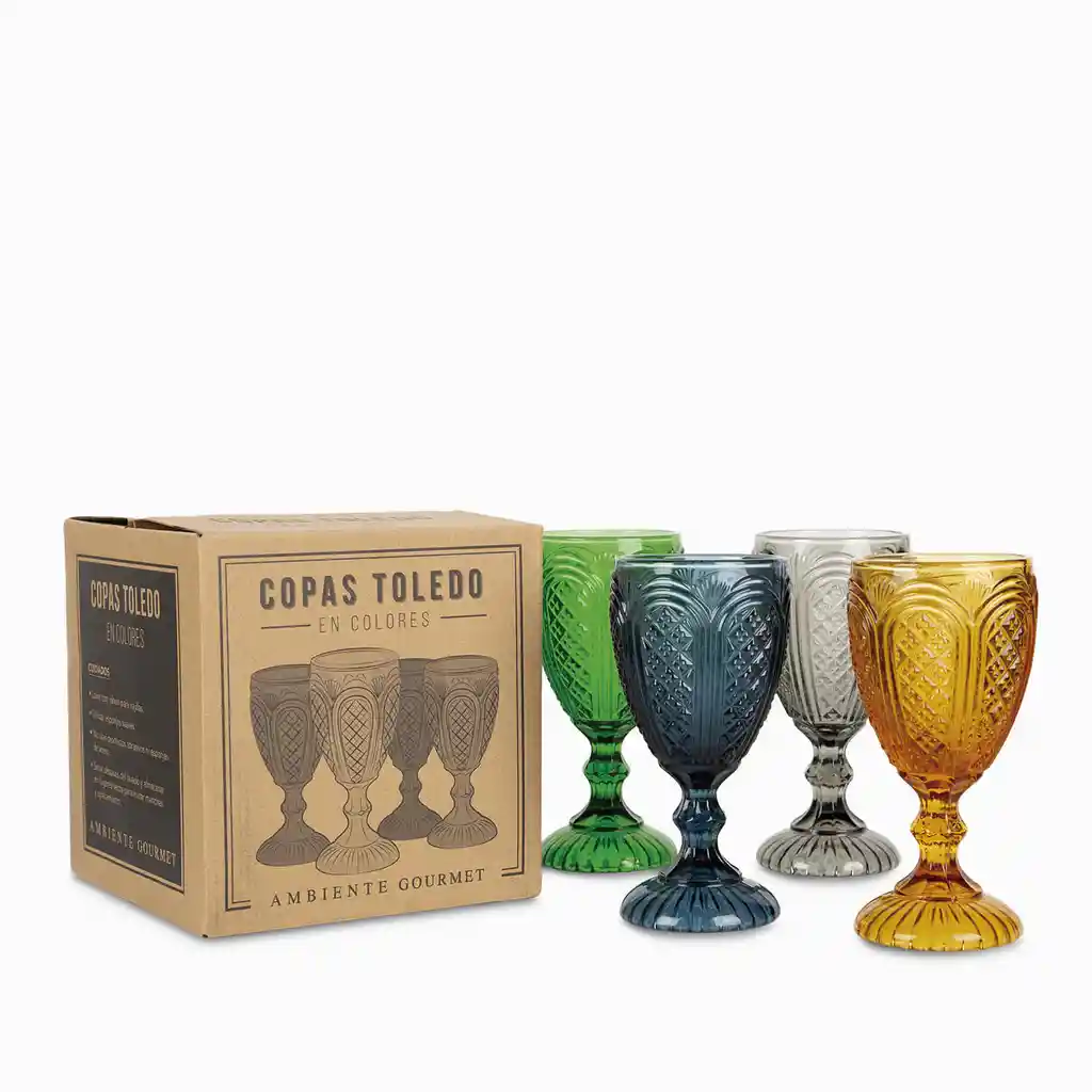 Set Copas Toledo en Colores Ambiente Gourmet