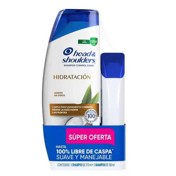 Pack Shampoo Head Shoulders Aceite Coco 375 mL + 180 mL