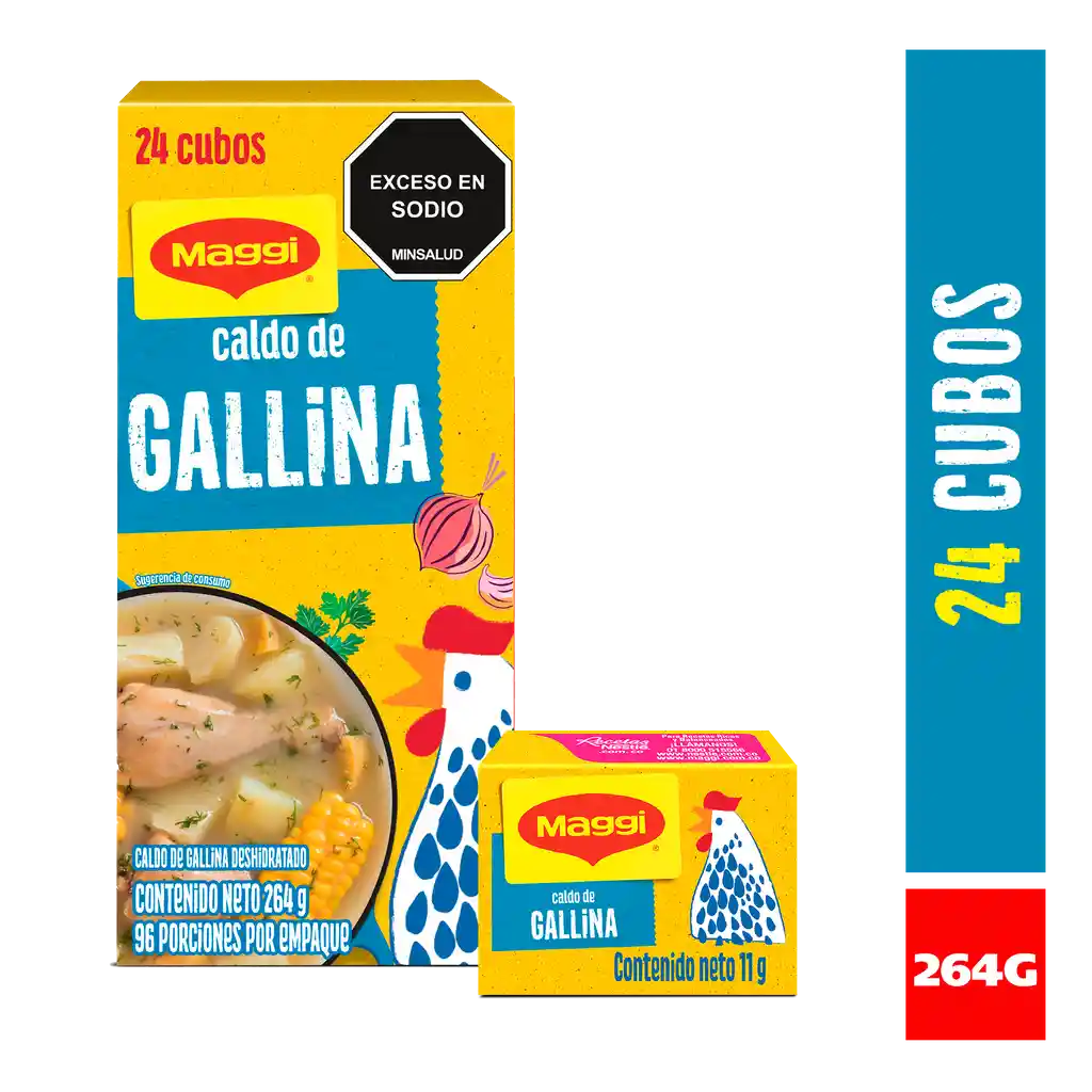 Caldo de Gallina MAGGI x 24 cubos x 264g