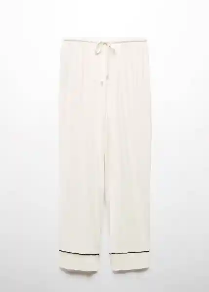 Pantalón Pijama Liz Offwhite Talla L Mujer Mango