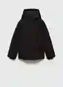 Abrigo Anorak Pep Negro Talla 08 Niños Mango