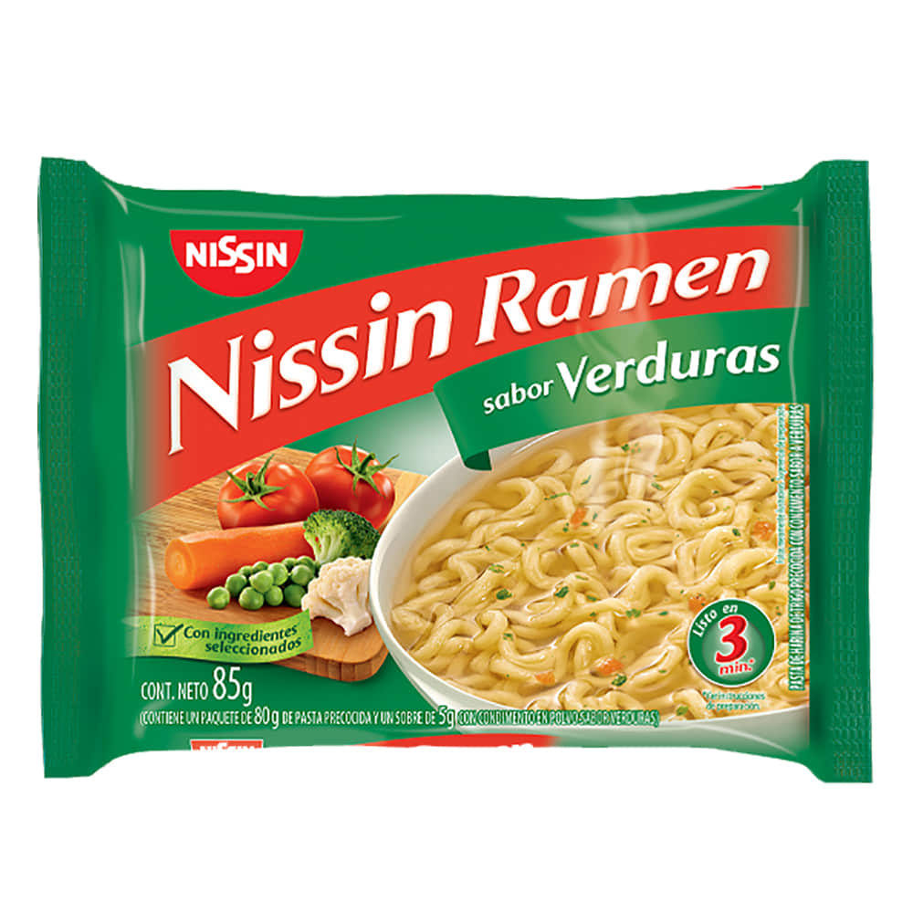 Nissin Sopa Instantánea con Sabor a Verduras 85 g